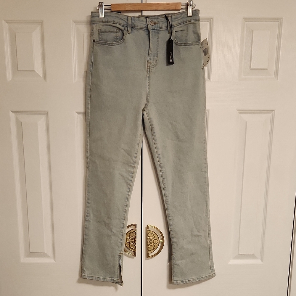 NWT - Buffalo David Bitton Pale Blue High Rise Slim Crop Jeans - Lyla -Size 31